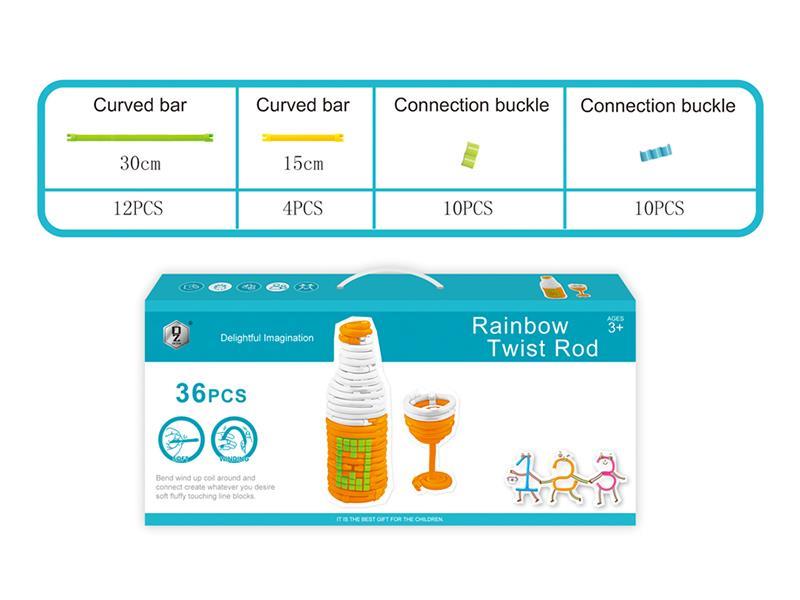 Rainbow Twist Rod 36pcs