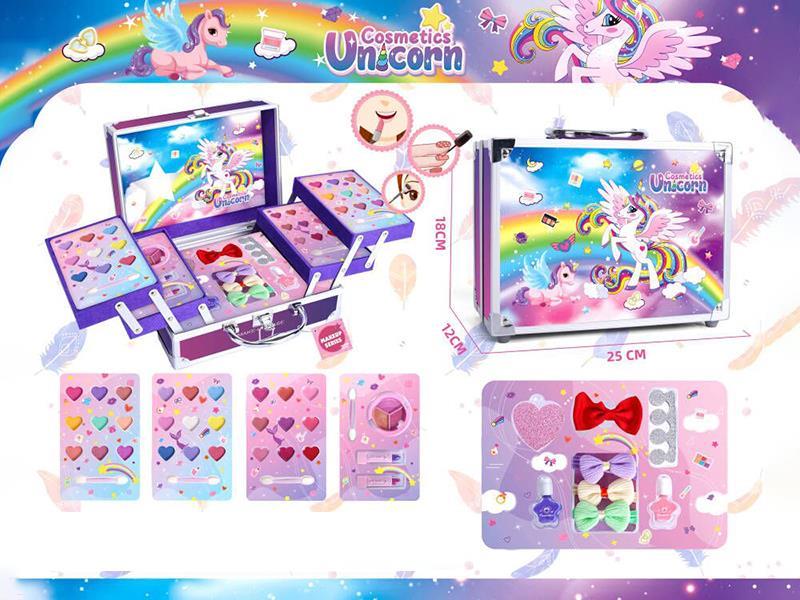Unicycle Cosmetics Set - Three-Layer Aluminum Case