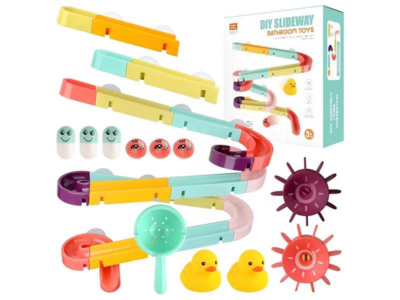 44pcs DIY Slideway Bathroom Toys