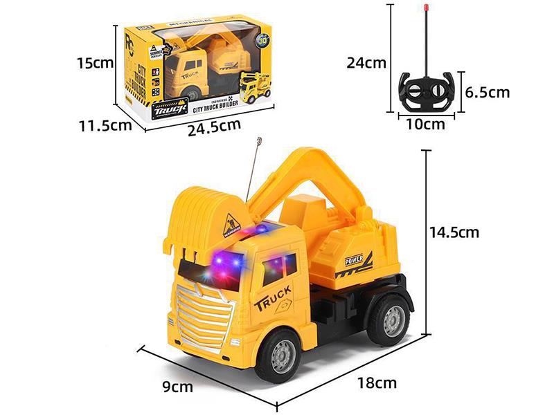 4-Channel Remote Control Engineering Truck With 3D Lights