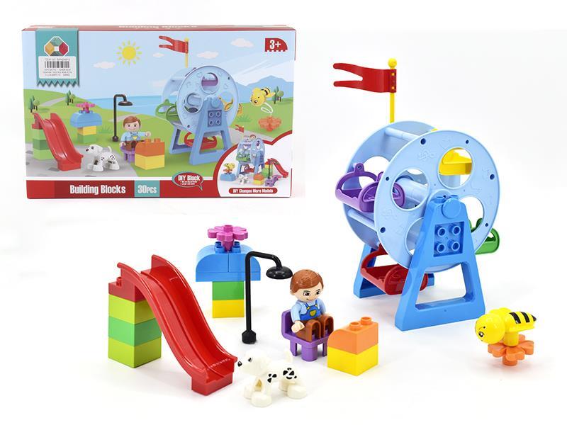 DIY Building Blocks Ferris Wheel Scene 30PCS(Not Exclude Base Plate)