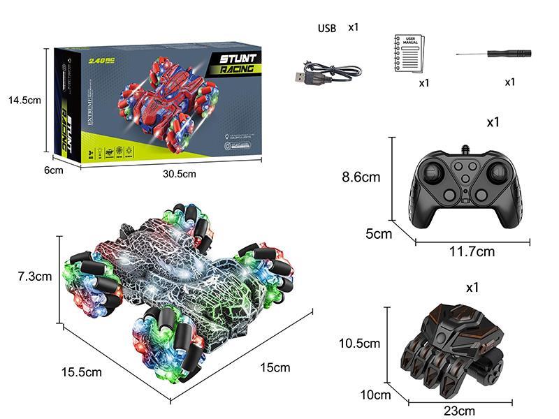 2.4G Dual Remote Control Double-Sided Stunt Car