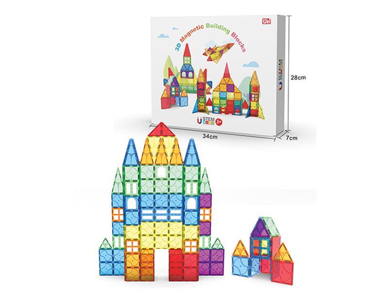 112PCS 3D Magnet Color Window Building Block