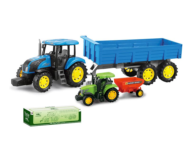Friction Farm Tractor With Tailer