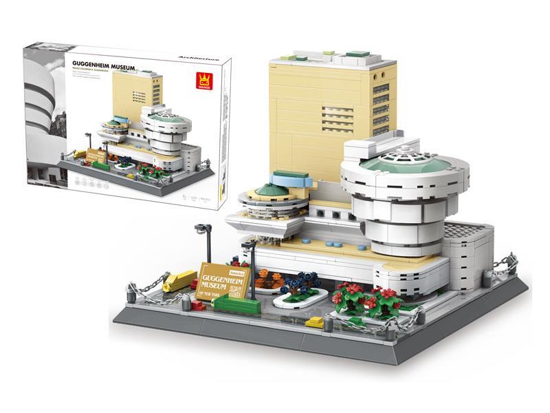 902PCS 50*35*8Building Blocks Of Guggenheim Museum, New York, Usa