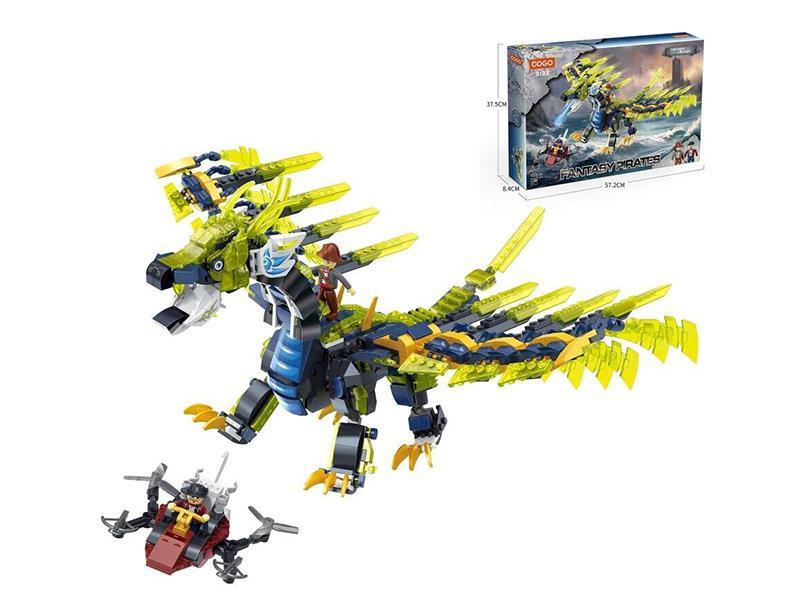Thunder Dragon Small Particle Building Blocks 952PCS