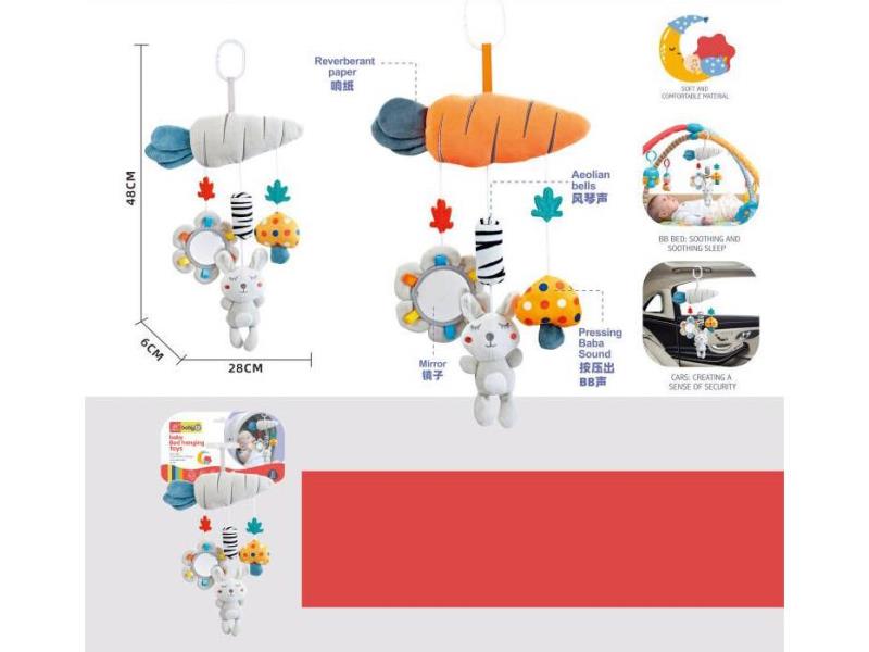 Carrot Rabbit Baby Hanger (Gray)