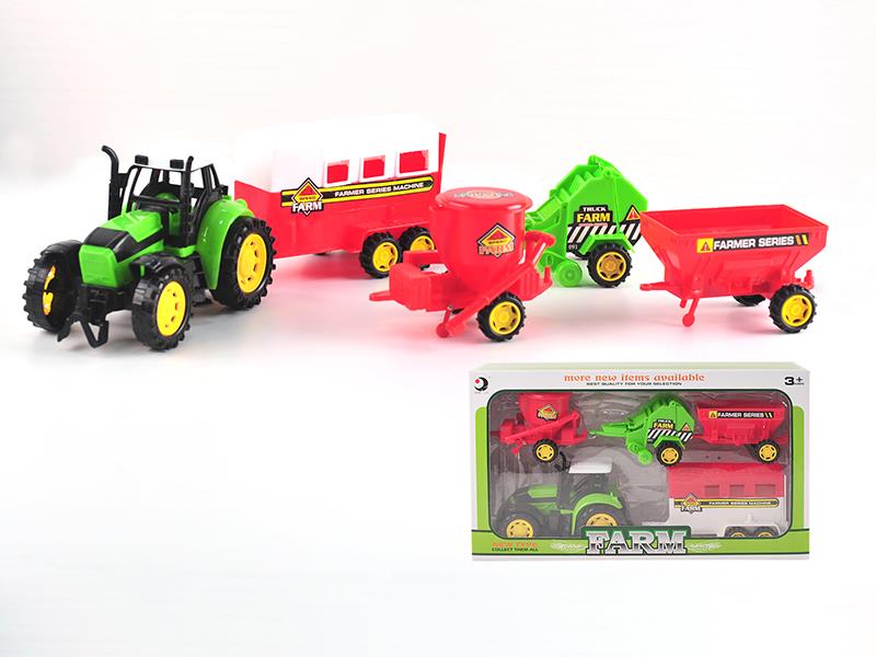 Friction Farm Tractor Play Set
