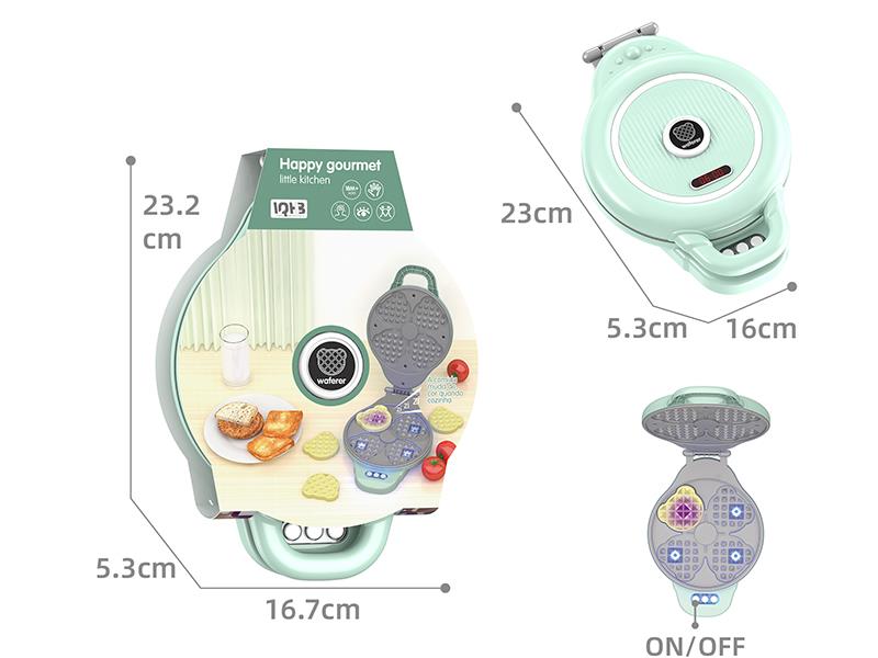 Waffle Maker Pretend Play Toy With Lights And Sound, Food Color Change