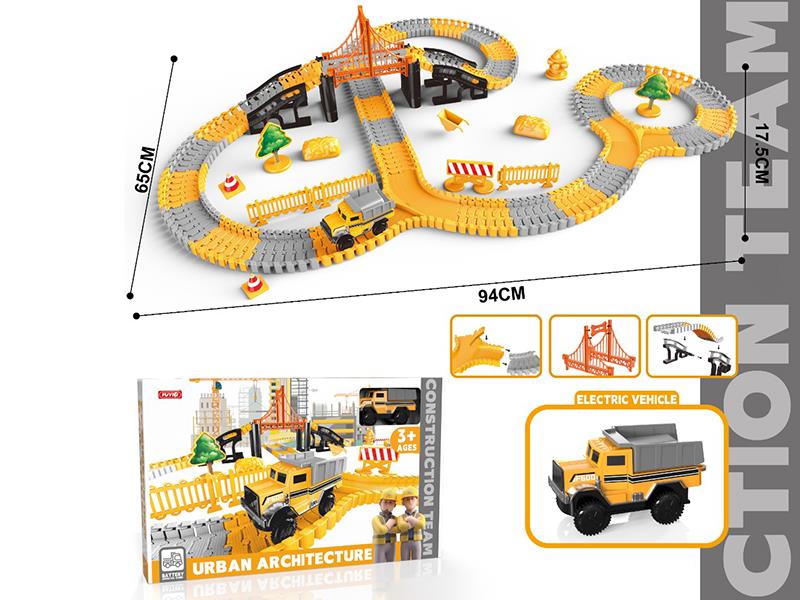 Engineering Electric Rail Truck Toy 238pcs
