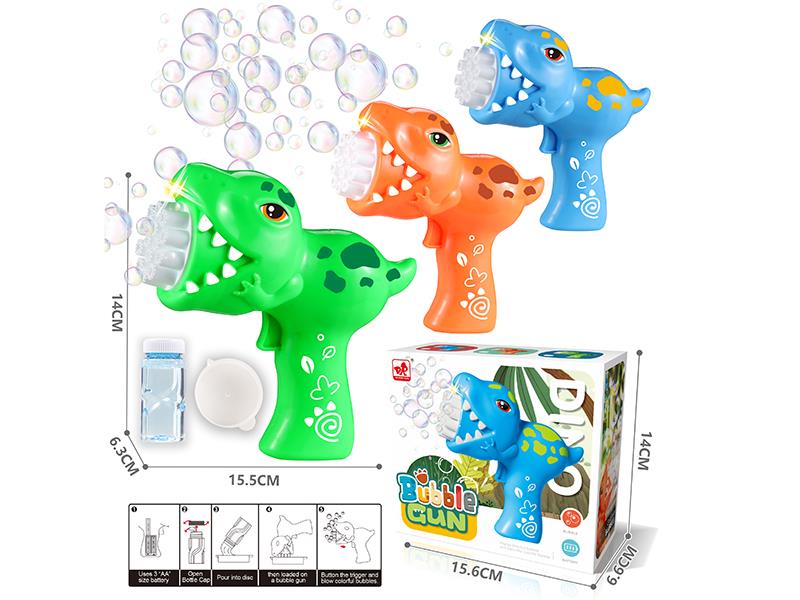 Multi Hole Dinosaur Electric Bubble Gun