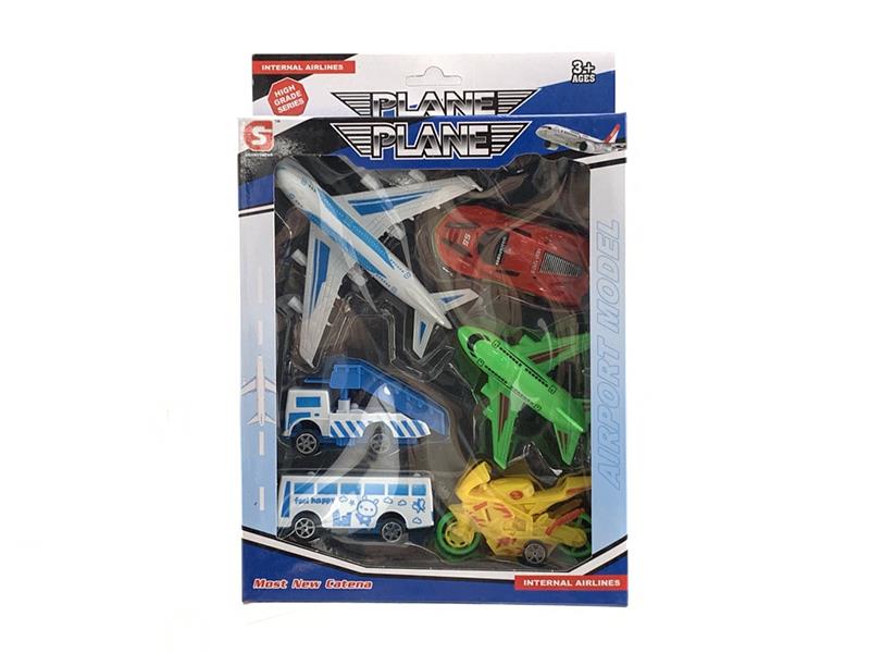 Slide Airplanes Cars Motorcycle Set