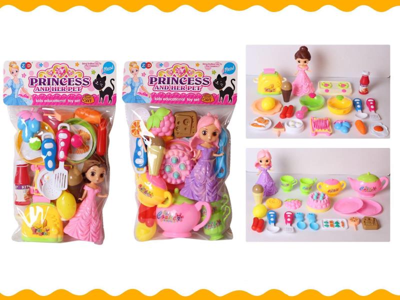 2 Sets Of Tableware + Q-Version Princess