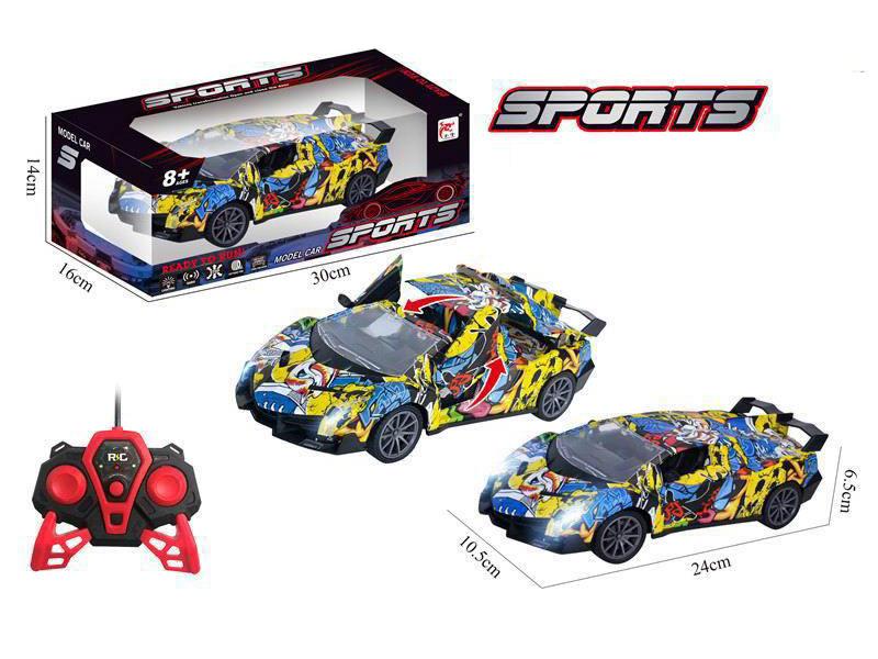 5-Channel Remote Control One Key Door Opening Graffiti Simulation Car(Not Including Batteries)