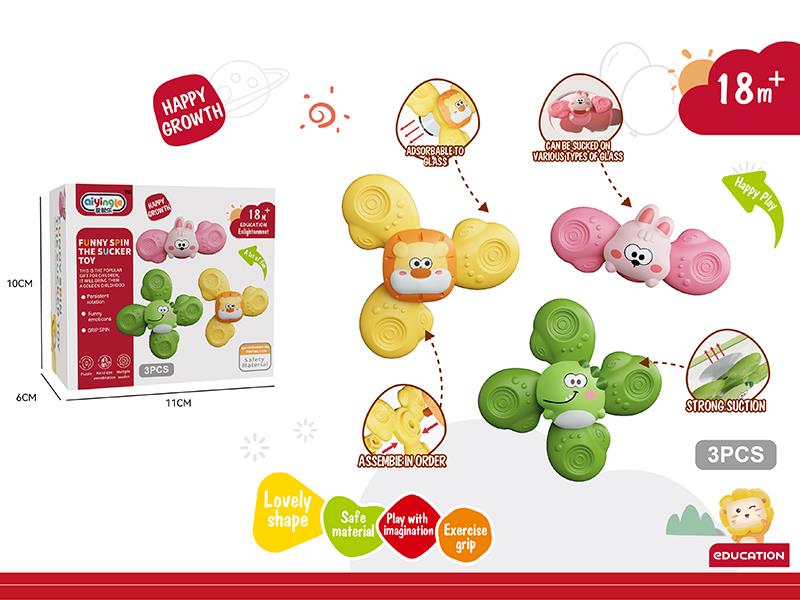 Funny Spin The Sucker Toys 3pcs