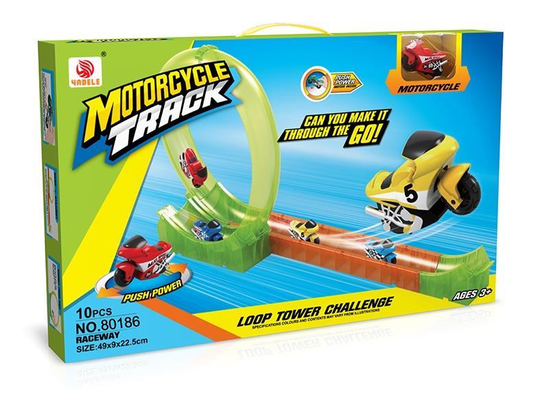 Inertia High Speed Motorcycle Track With 1 Vehicle