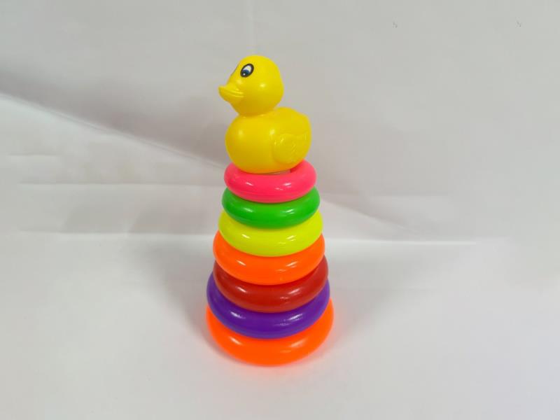 Duckling Rainbow Tower Jenga Loop 7 Layers