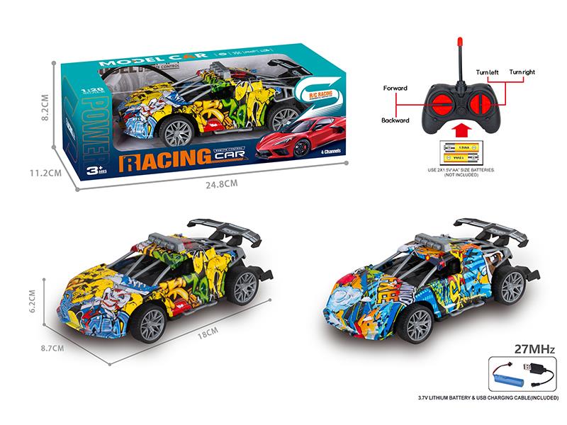 27Mhz 1:20 4-Channel Remote Control Graffiti McLaren Racing Car(Included Batteries)