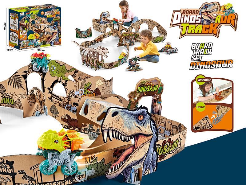 DIY Cardboard Dinosaur Track Set