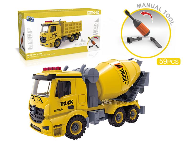 DIY Screw Building Blocks Engineering Truck