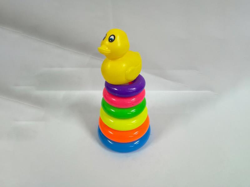 Duckling Rainbow Tower Jenga Loop 6 Layers