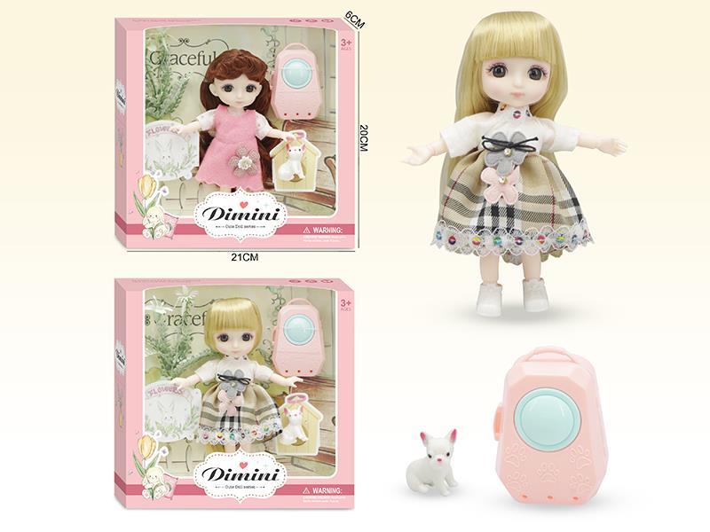 6 Inch Joints Body Boutique Doll With Cute Pet Set