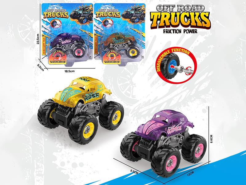 DIY Assembly Friction Transparent Beetle Off-Road Vehicle