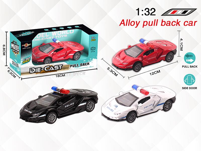 1:32 Lamborghini 700 Alloy Open Doors Pull Back Police Car