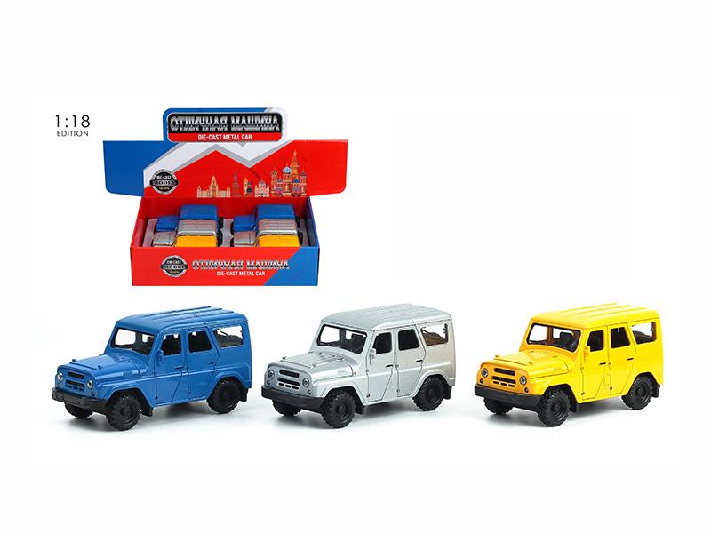 1:18 Pull Back Alloy Car With Sound And Light(6PCS)Russian