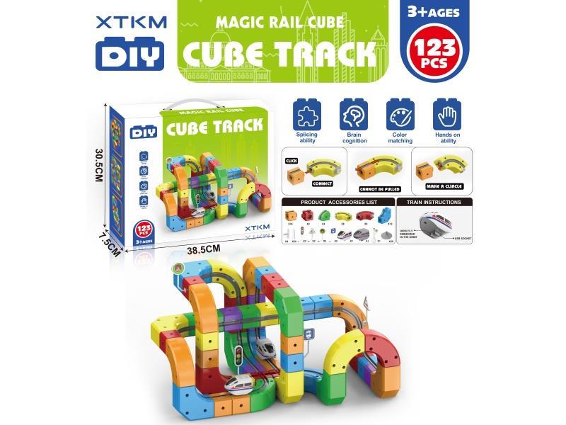 Versatile Building Block Track Car 123PCS