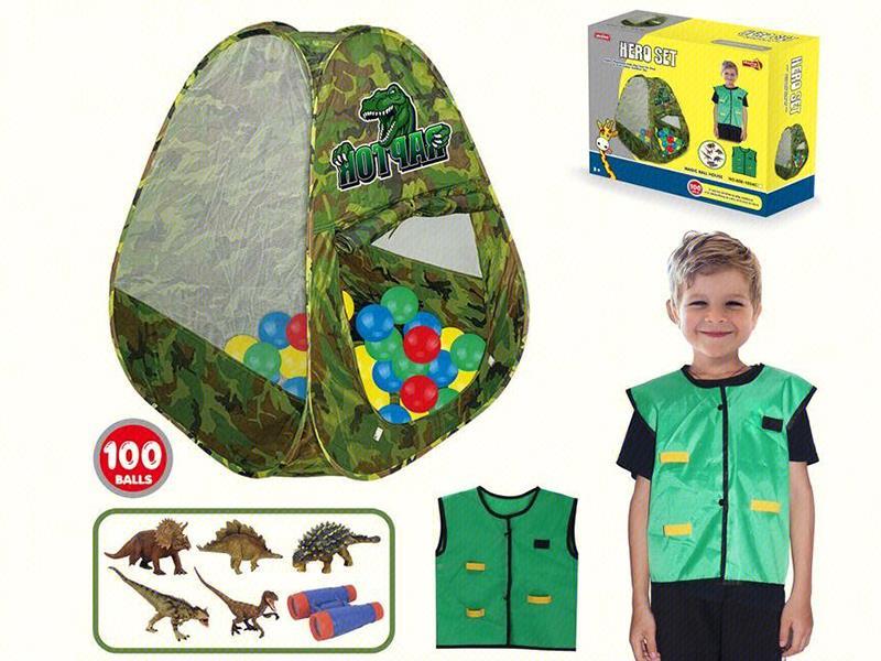 Tent Dinosaur Set With 100pcs Ocean Balls