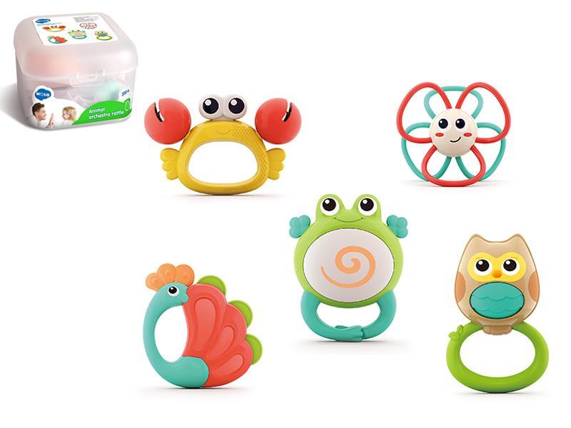 Animal Orchestra Baby Rattle 5pcs