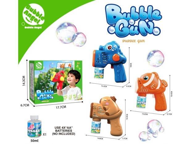 Orange Clownfish Bubble Gun With Light