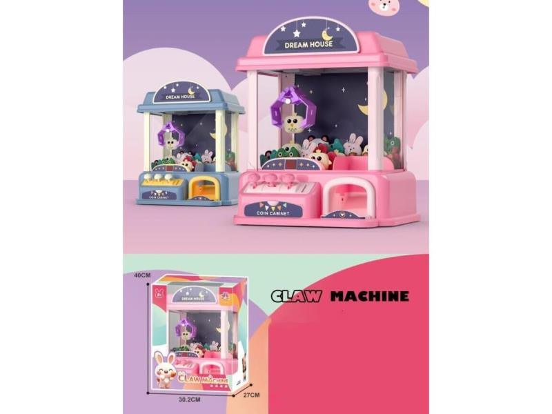 The Game Claw Machine Is Pink And Blue