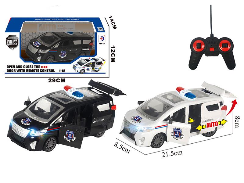 5-Channel Remote Control Business Police Car With One-Key Door Opening