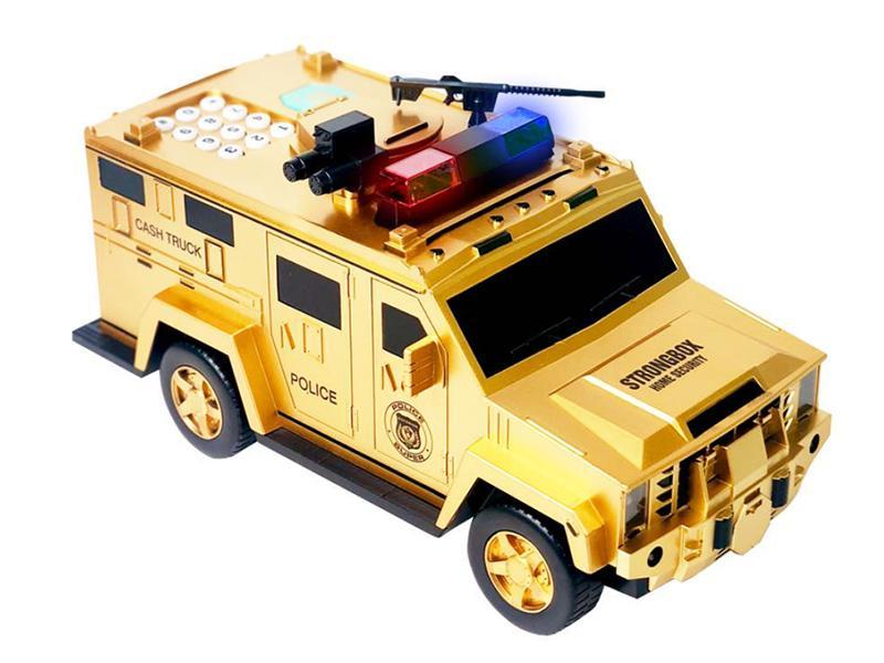 Hummer Cash Truck Money Box(Gold,Charging Line,3 Rechargeable Batteries)