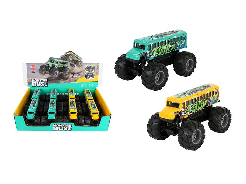 Pull Back Alloy Graffiti Off-Road School Car 8pcs