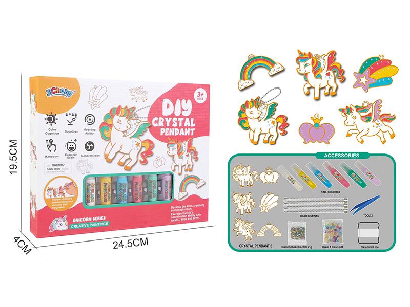 Unicorn Series DIY Creative Painting Crystal Pendant