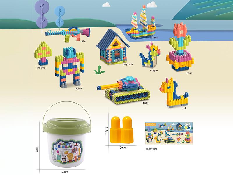 Morandi Color Bullet Head Building Blocks 400g(440PCS+)