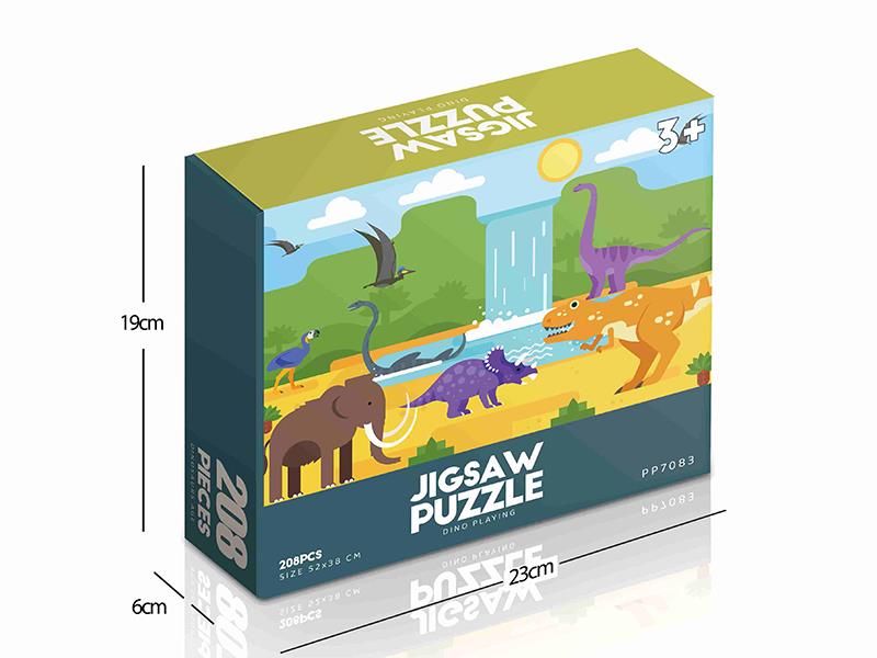 208pcs Jigsaw Puzzle - Dino Playing