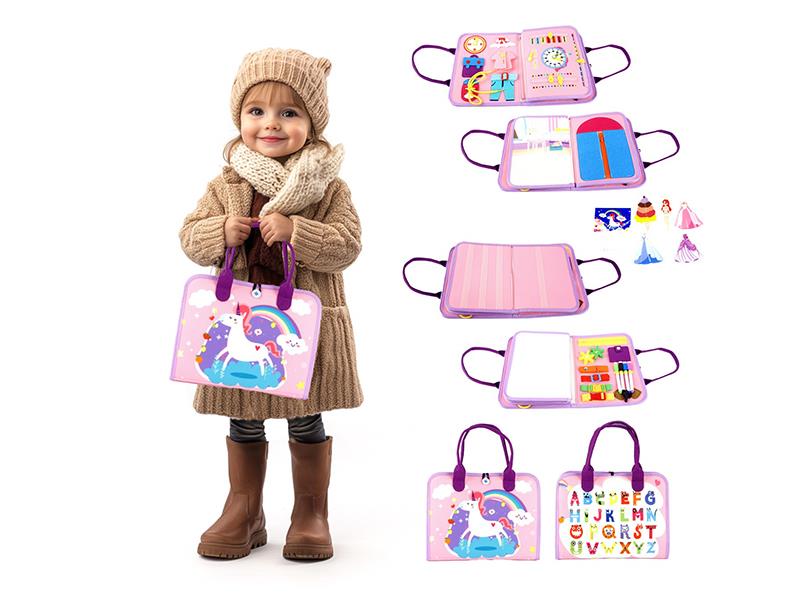 Puzzle Plush Cloth Book - Unicorn(5 Pages)