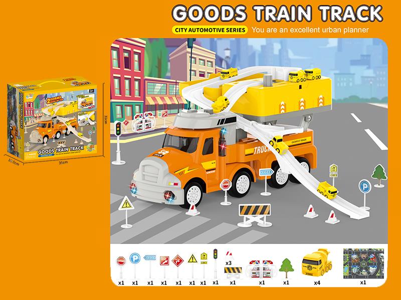 Engineering Series DIY Track Transport Truck(With 4 Cars)