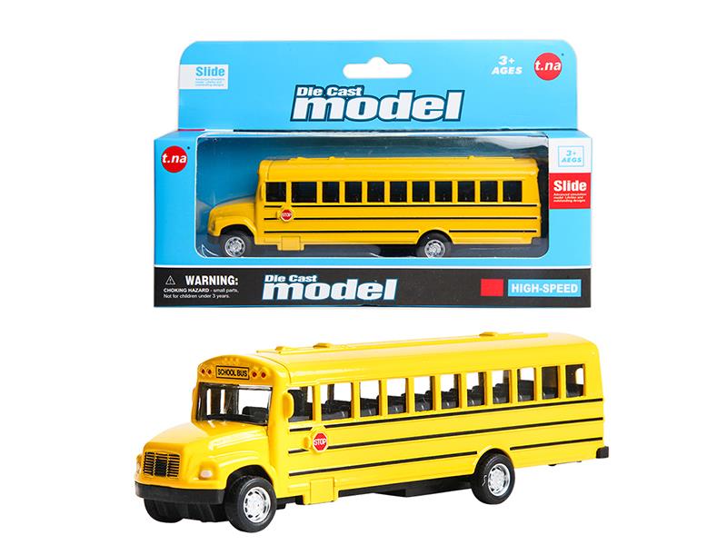 Alloy Pull Back School Bus
