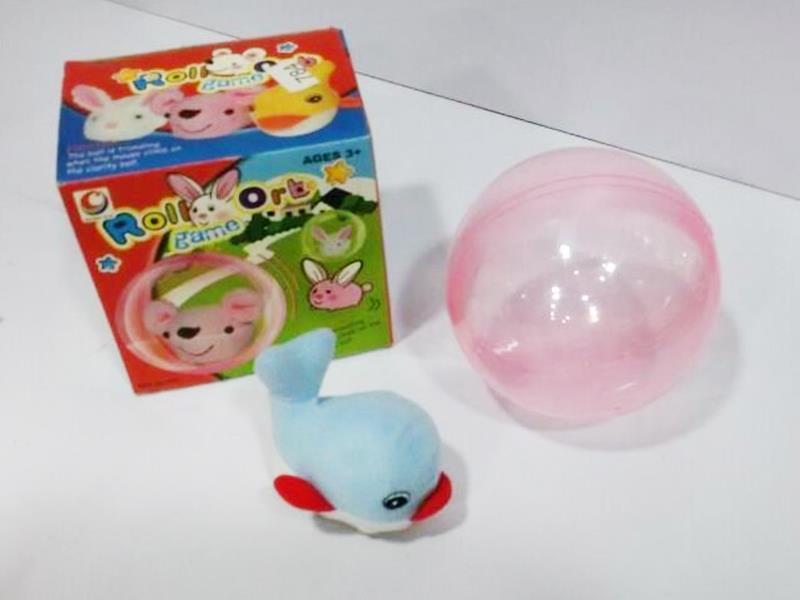 B/O Plush Dolphin Roll Ball