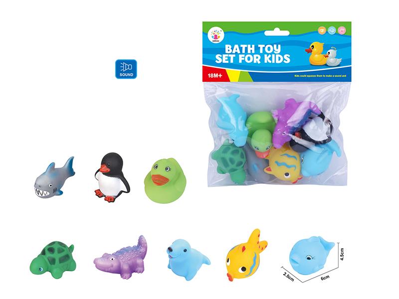 Cute Animals Kids Bath Toy Set