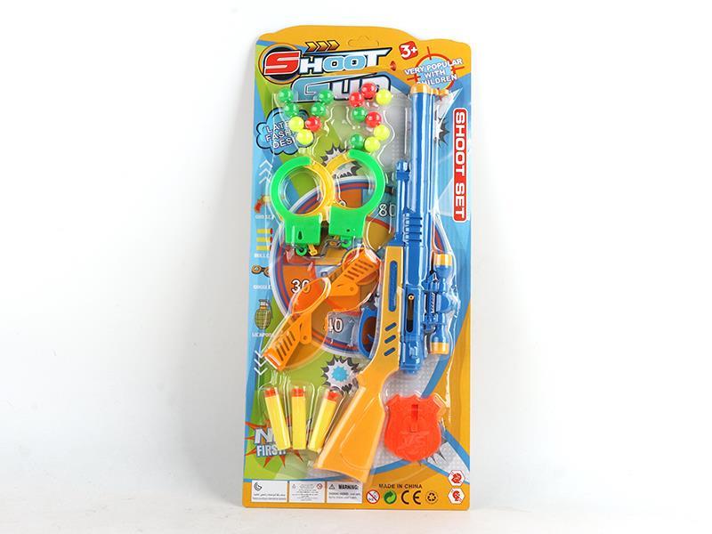 Rifle Soft Bullet Gun+Handcuffs Toy Set