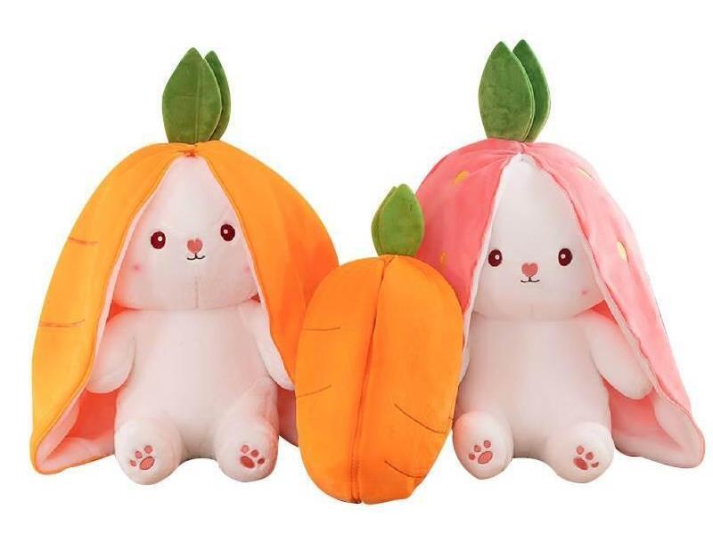 25CM Strawberry Carrot Rabbit Doll