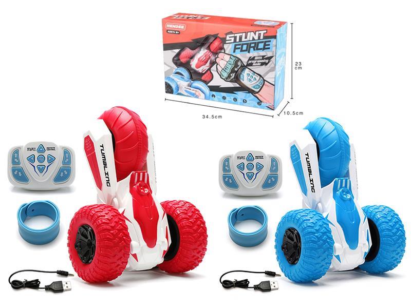 2.4G Programming Watch Remote Control Three Wheels Stunt Car