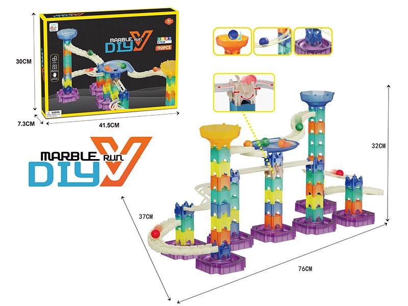 DIY Marble Run Track Building Blocks 110pcs
