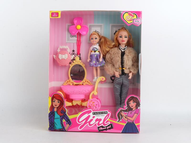 11.5 Inch 9 Joint Doll+5 Inch Baby Doll